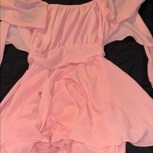 Pink Off-Shoulder Romper